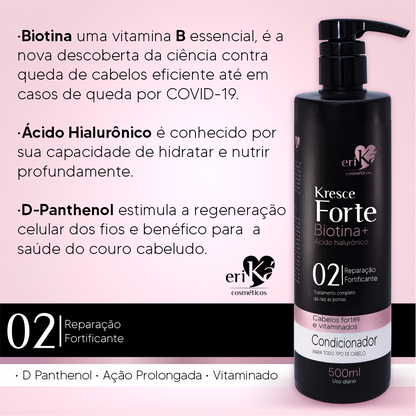 02 - Condicionador Kresce Forte Biotina+ Ácido Hialurônico