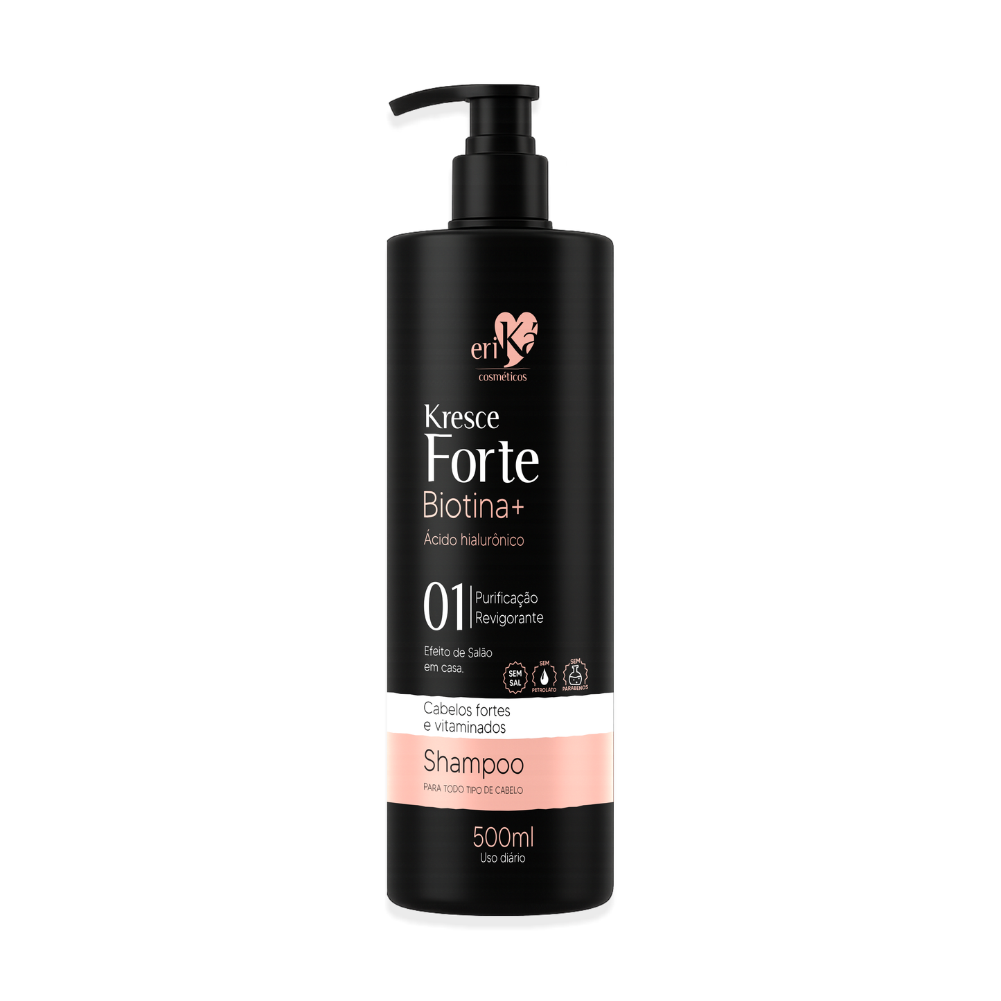 01 - Shampoo Kresce Forte Biotina+ Ácido Hialurônico